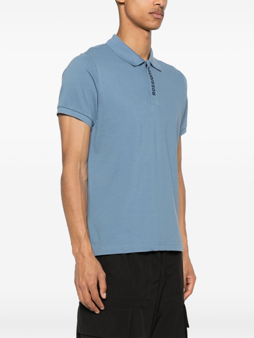 logo-tape polo shirt