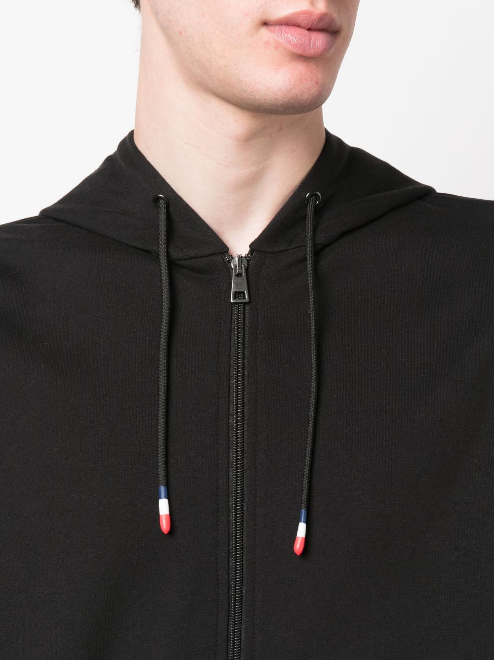logo-print zip-up hoodie