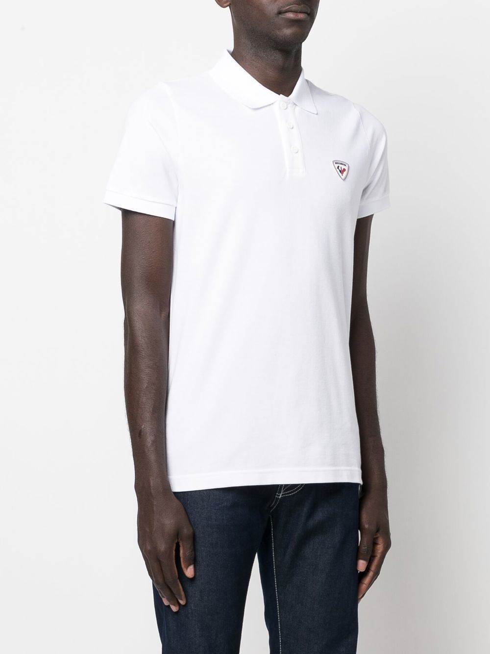 logo-applique polo shirt