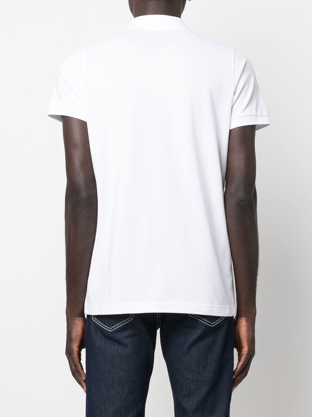 logo-applique polo shirt