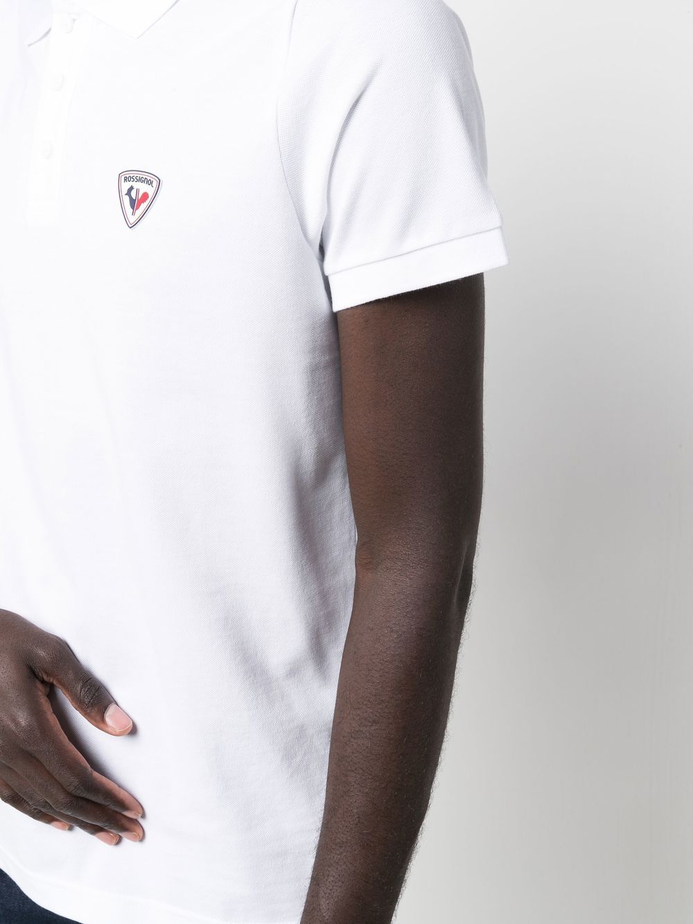 logo-applique polo shirt