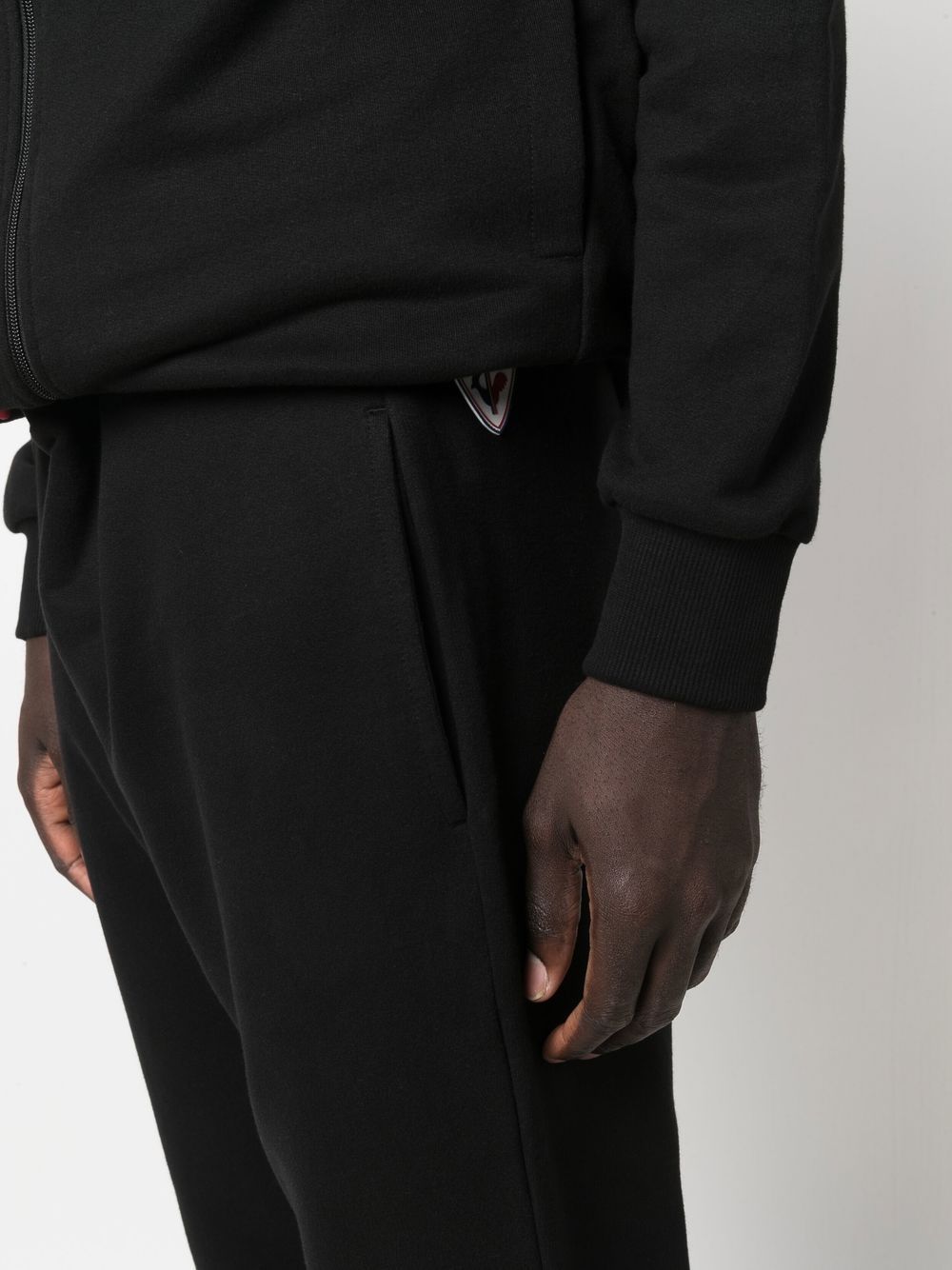 pantalon de survêtement en coton avec patch logo