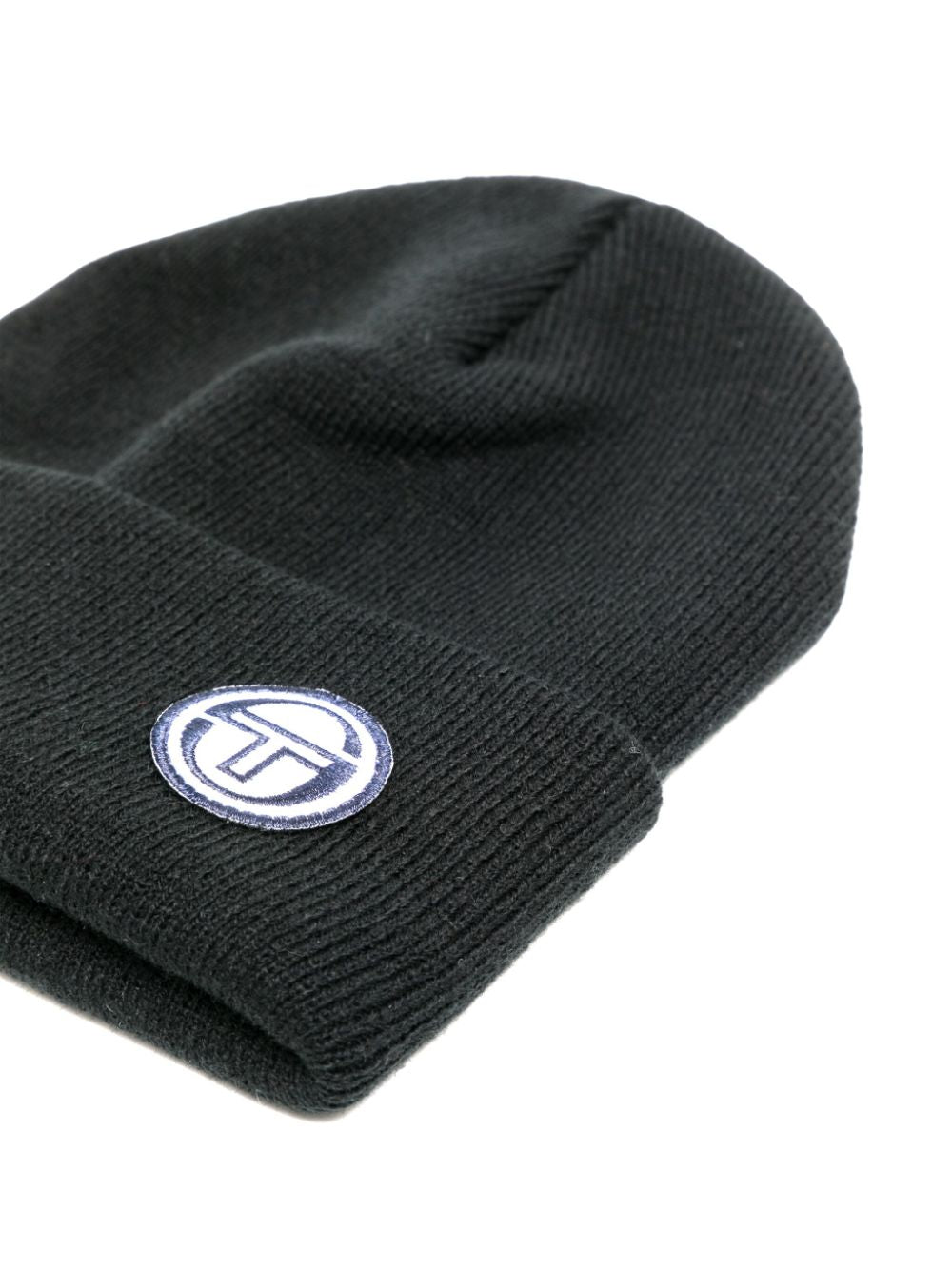 logo-patch ribbed-knit beanie