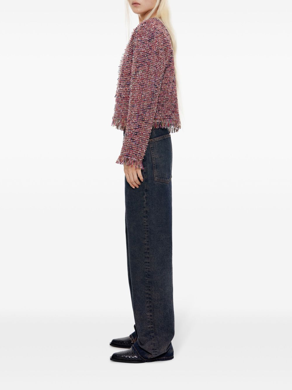 veste courte effilochée