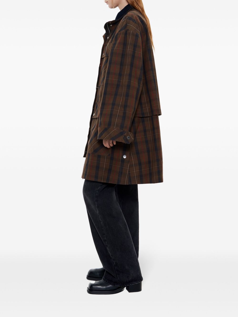 manteau à carreaux