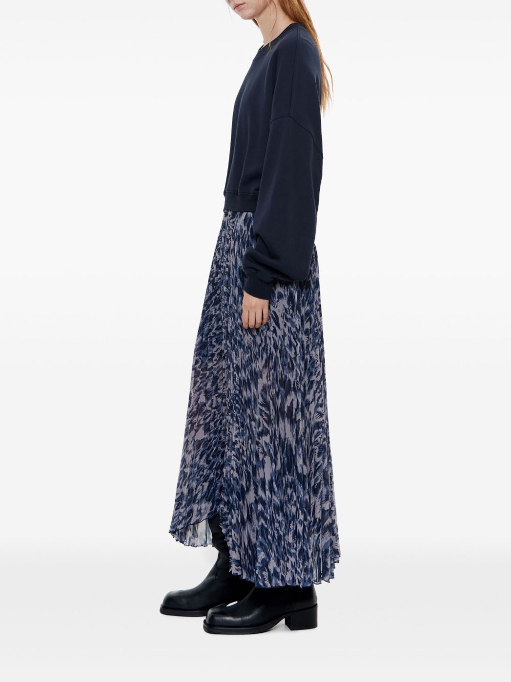 graphic-print midi dress