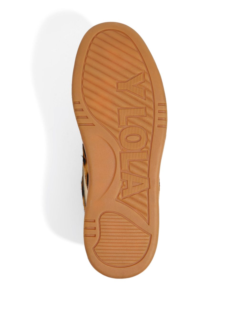 leopard-print leather sneakers