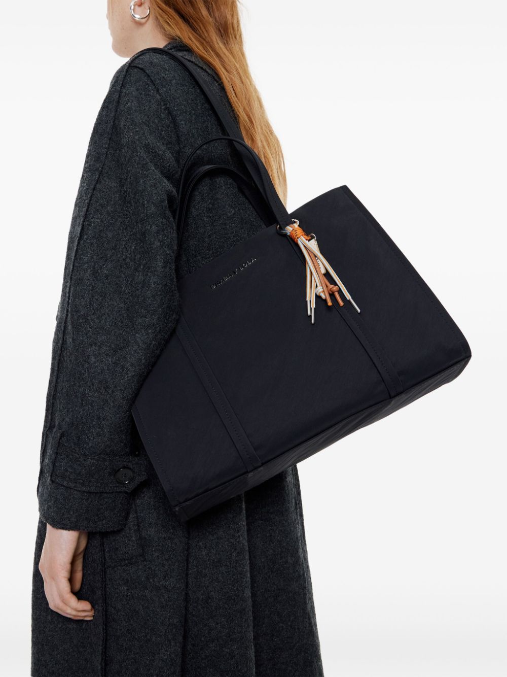 large logo-lettering tote bag