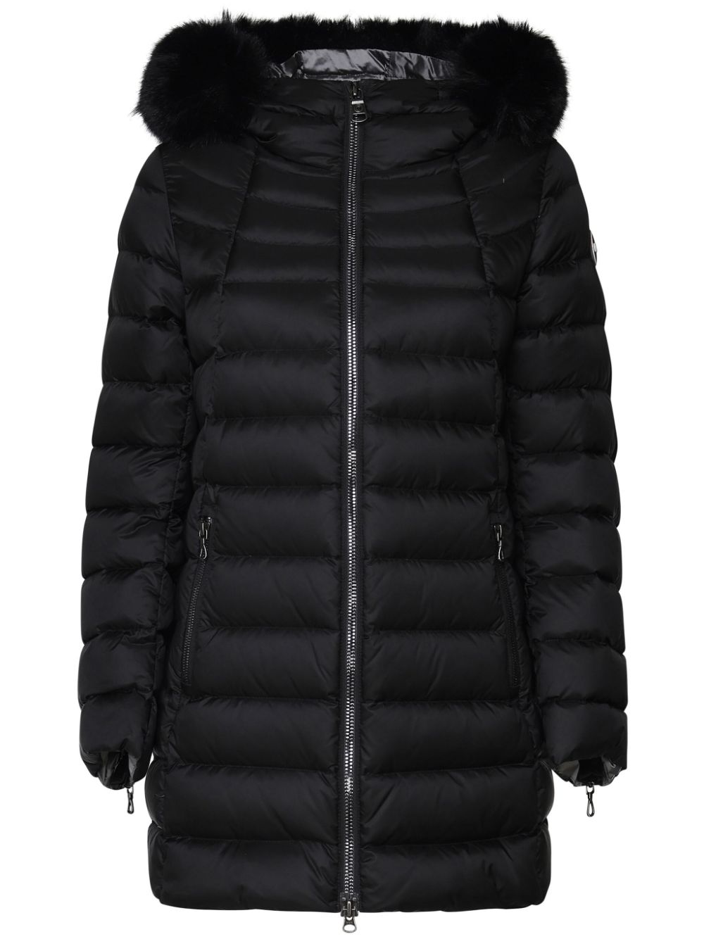 manteau matelassé avec logo appliqué