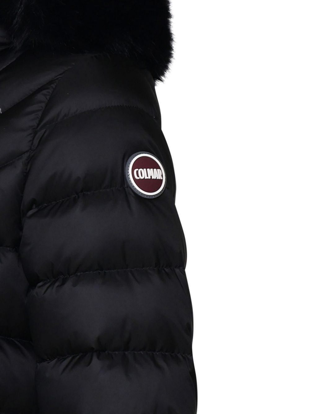 manteau matelassé avec logo appliqué