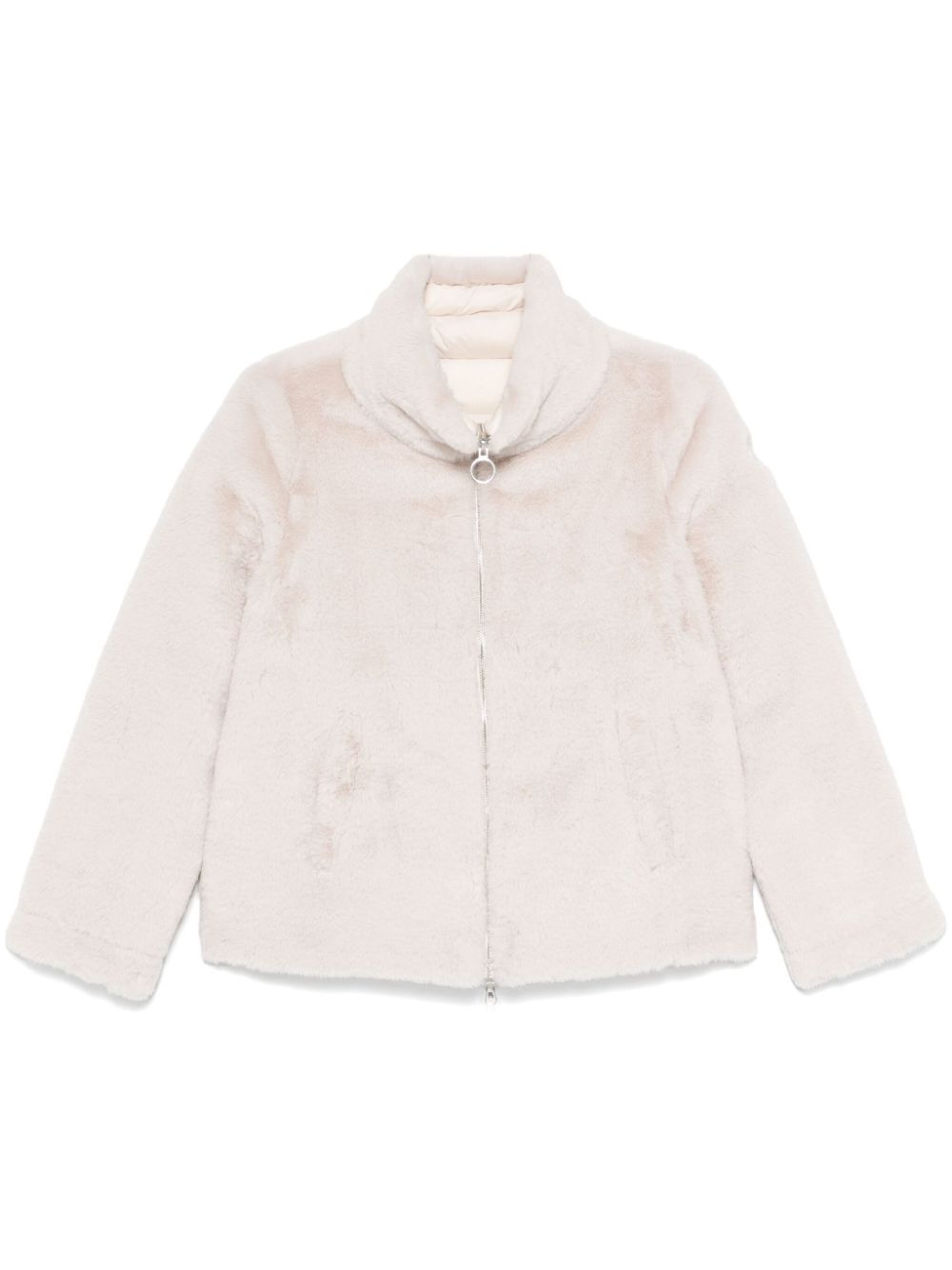 reversible faux-fur down jacket
