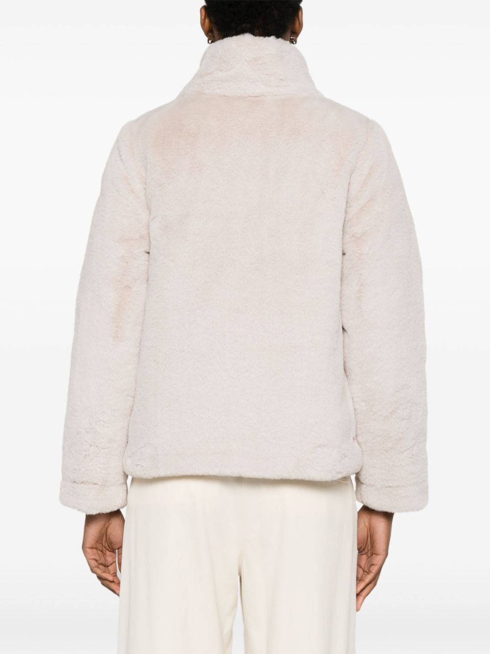 reversible faux-fur down jacket