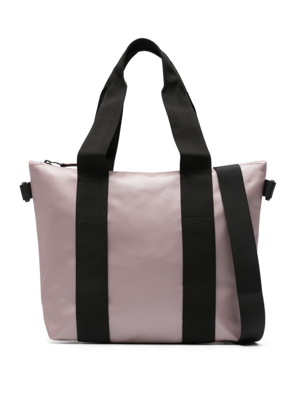 micro metallic-effect tote bag