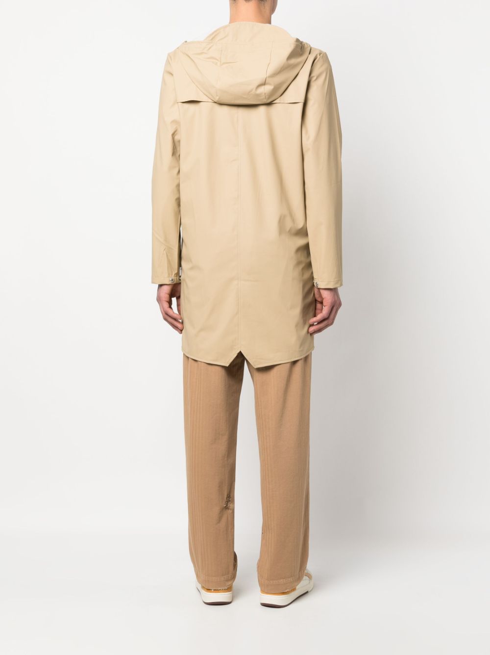 imperméable à capuche et manches longues