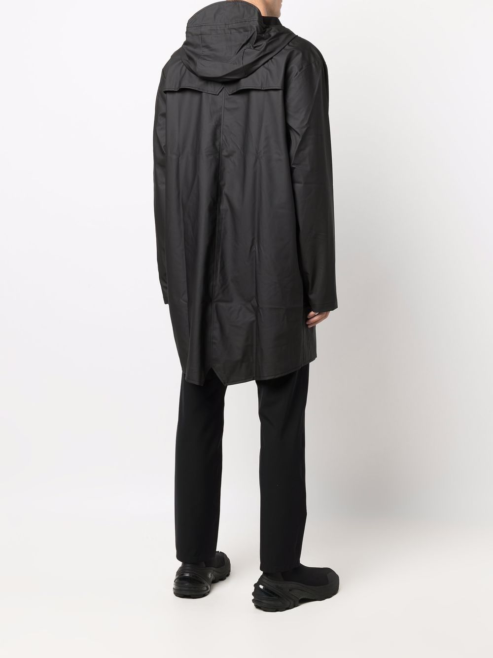 imperméable à capuche avec bouton-pression