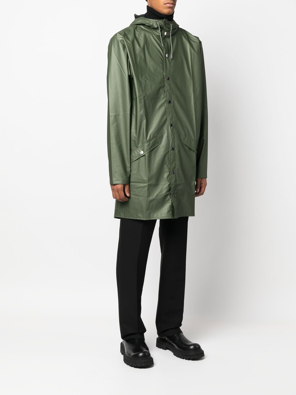 imperméable à capuche avec cordon de serrage