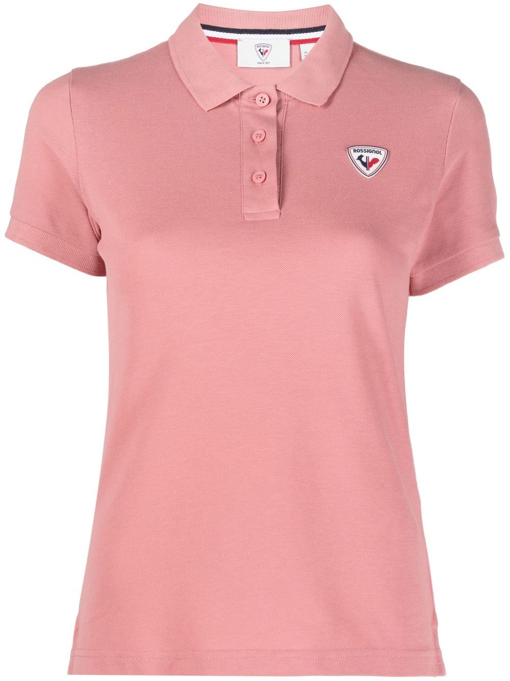 logo-applique polo shirt