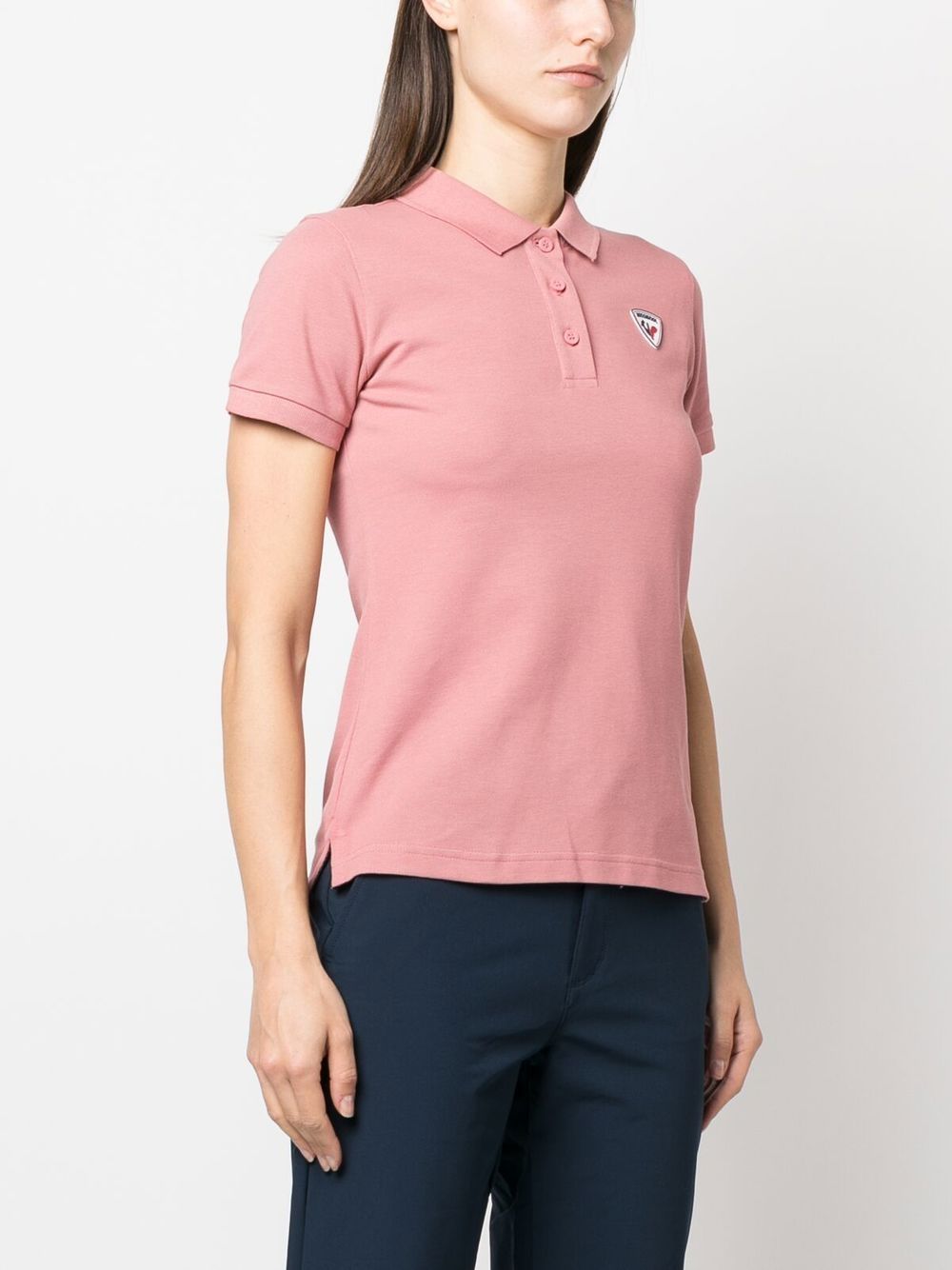 logo-applique polo shirt