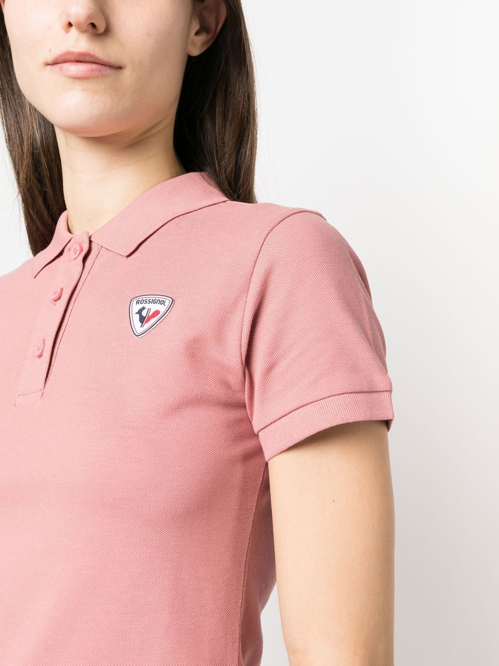 logo-applique polo shirt