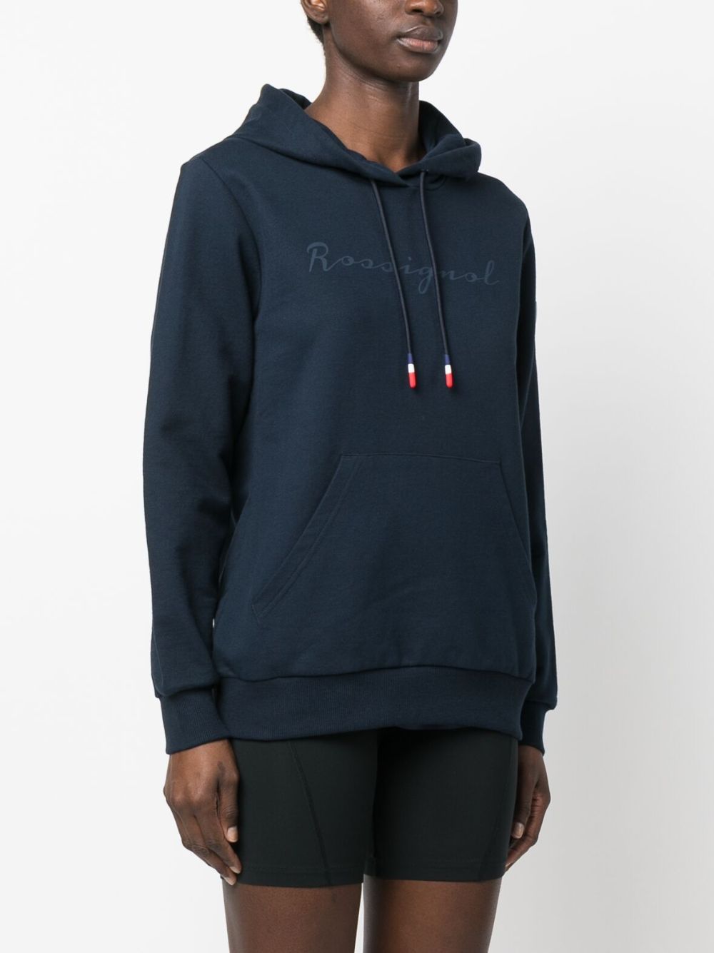 logo-print cotton hoodie