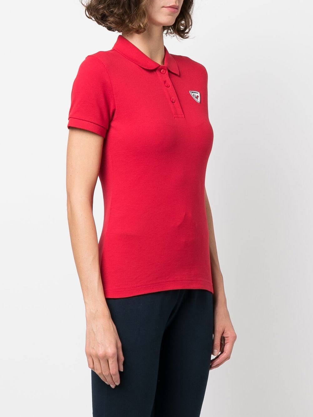 logo-applique polo shirt