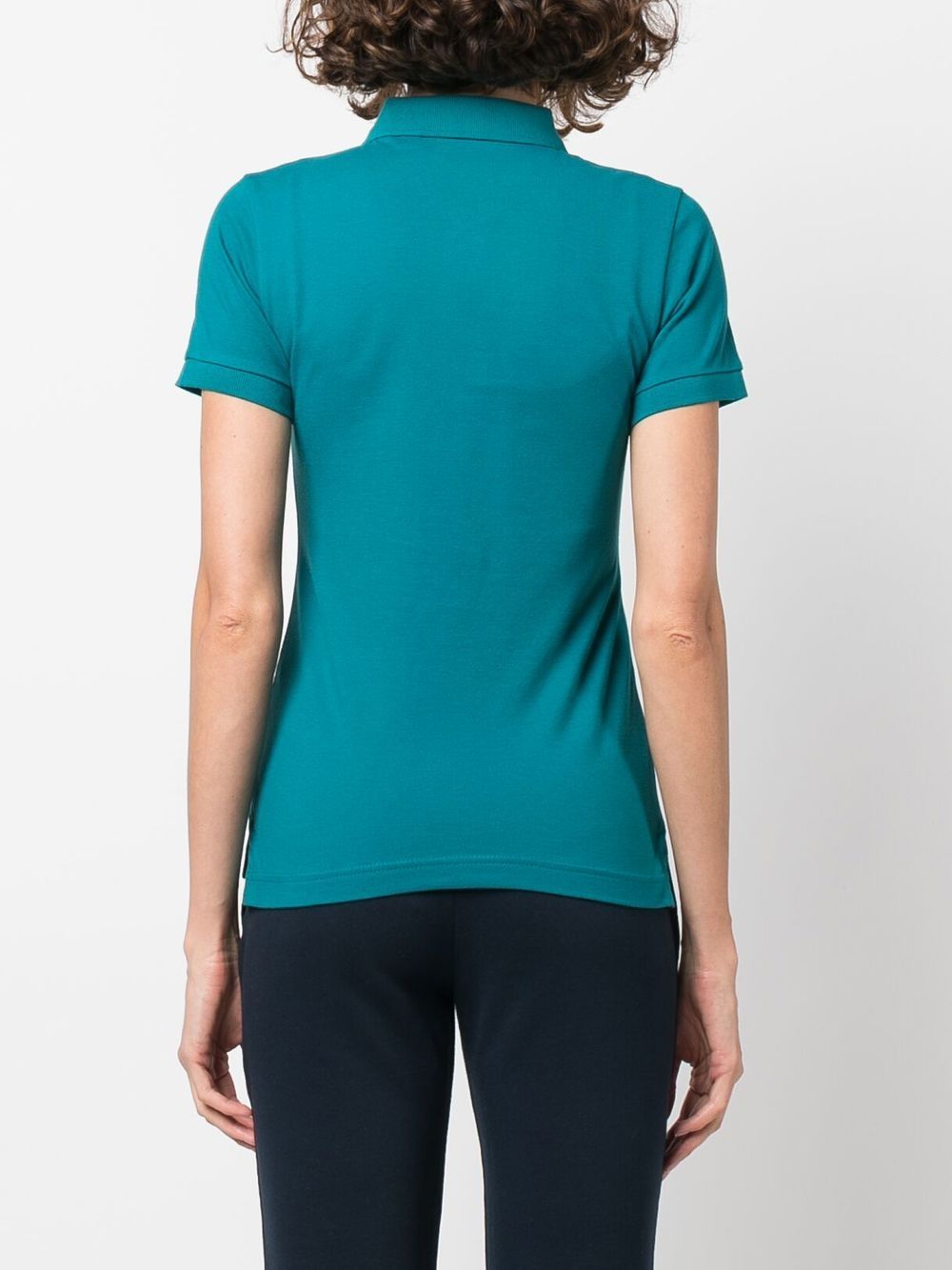 logo-applique polo shirt