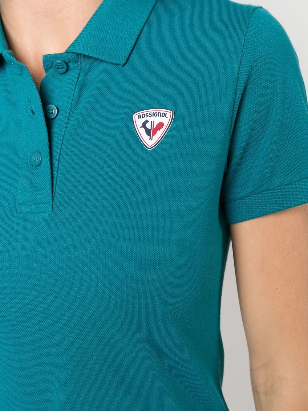 logo-applique polo shirt