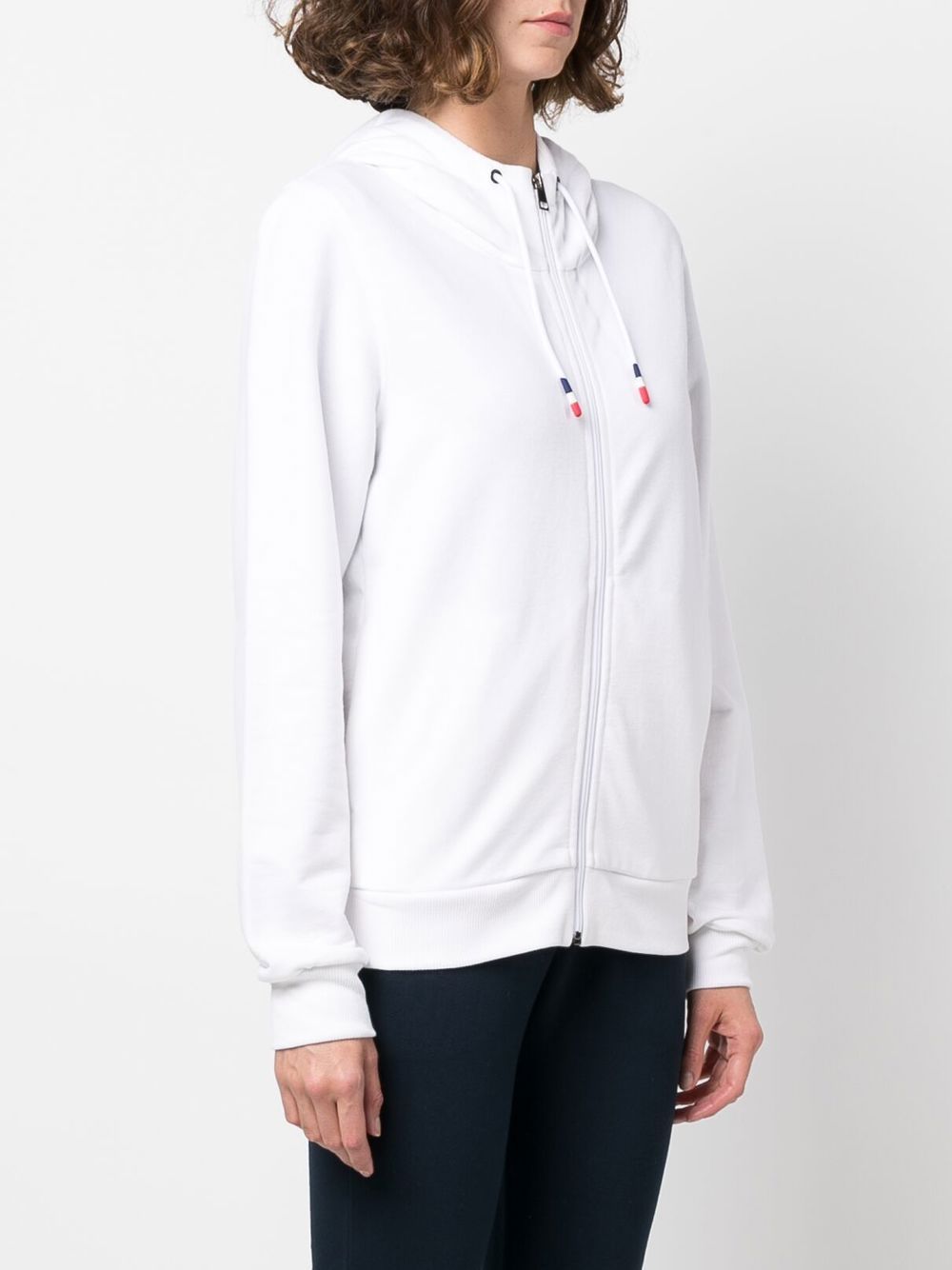 logo-print zip-up hoodie