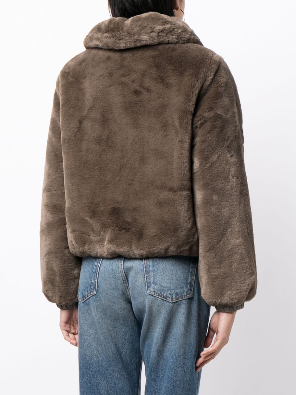 reversible faux-leather jacket