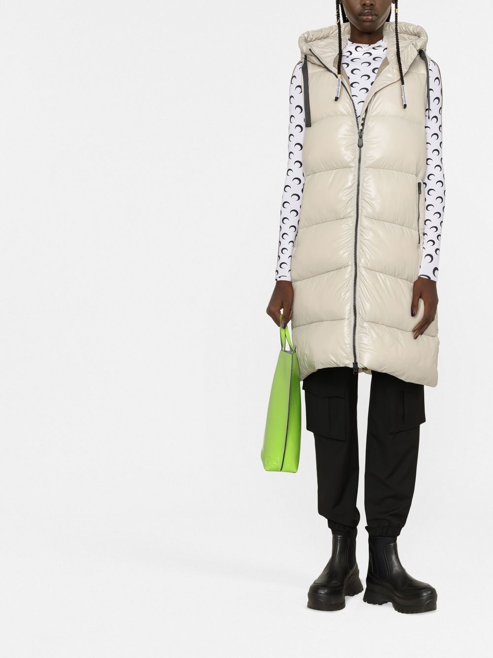 gilet long matelassé
