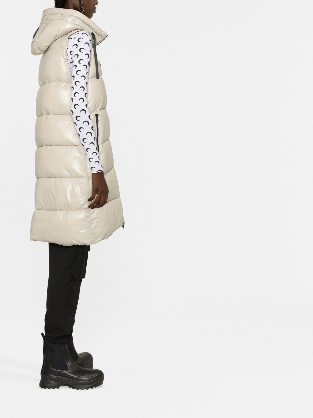 gilet long matelassé