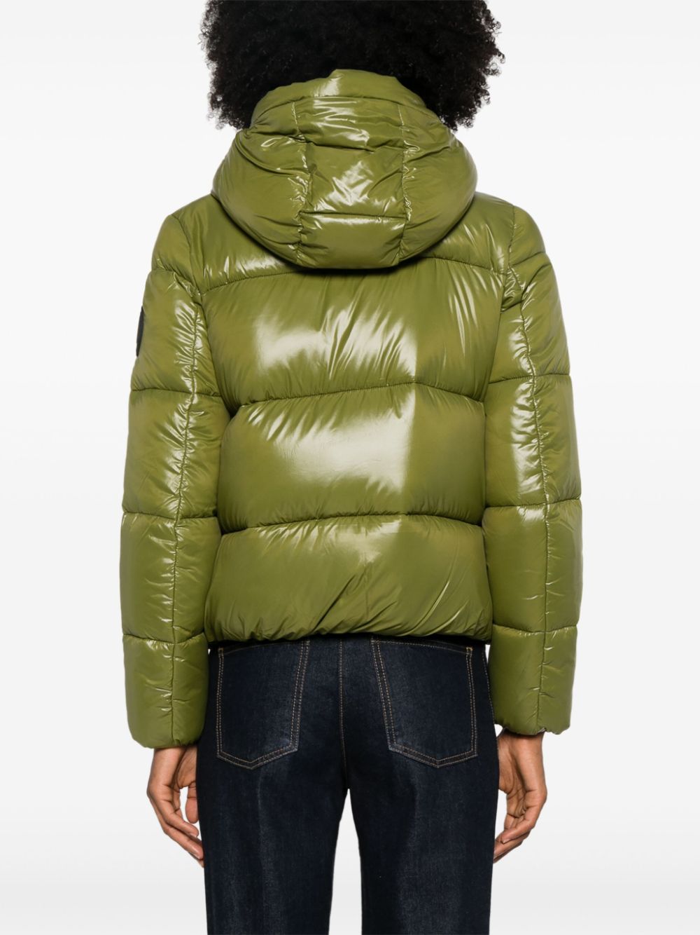 logo-patch puffer jacket