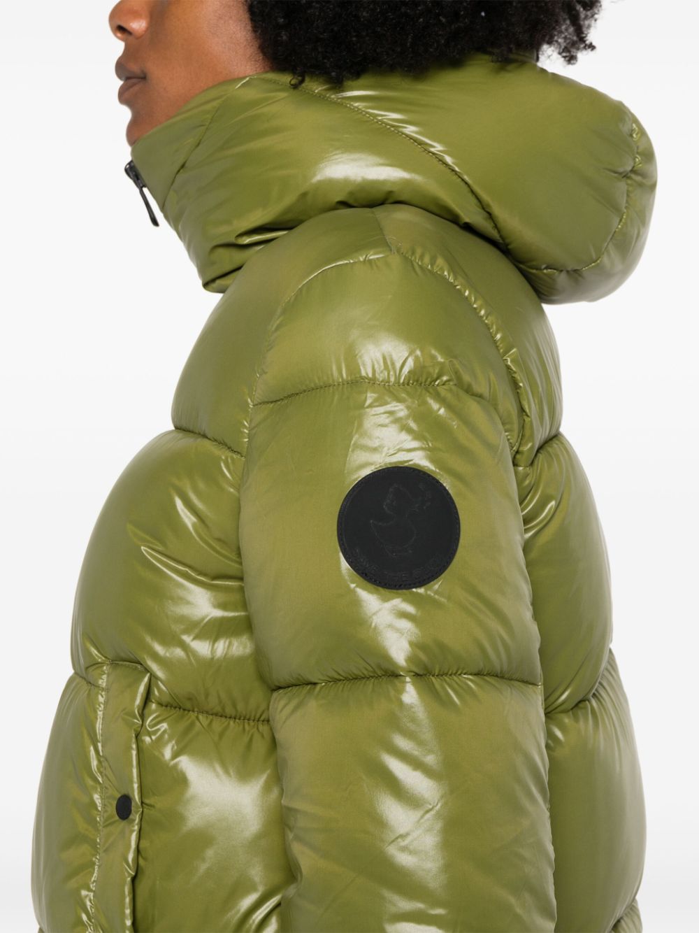 logo-patch puffer jacket