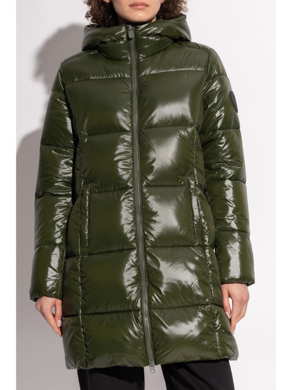 manteau matelassé avec patch logo