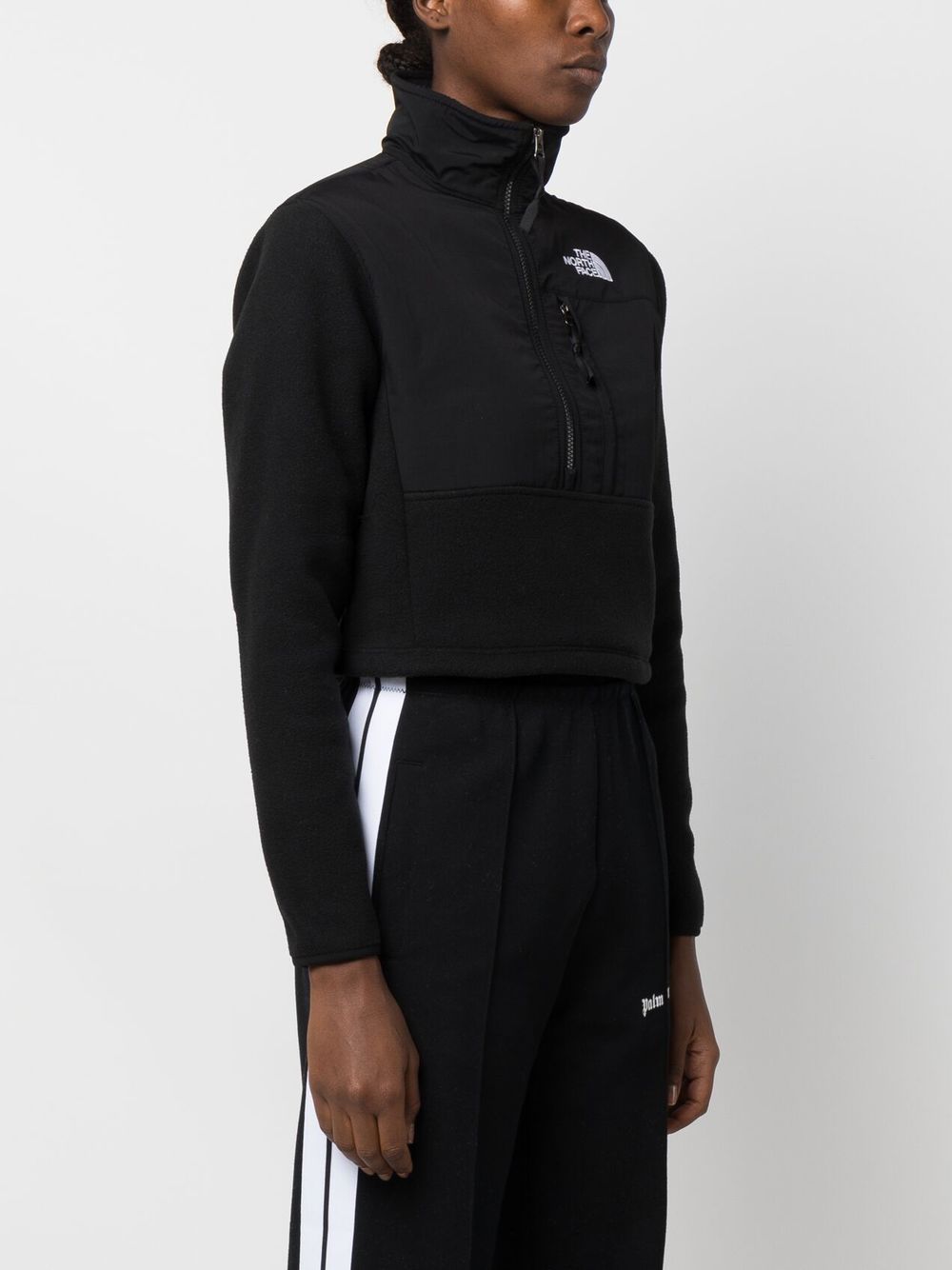 embroidered-logo half-zip sweatshirt