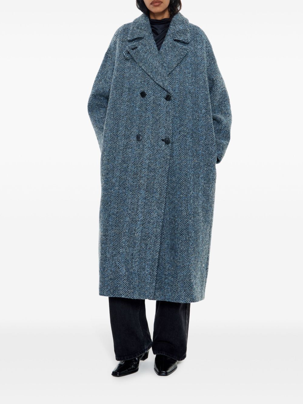 manteau à motif pied-de-poule