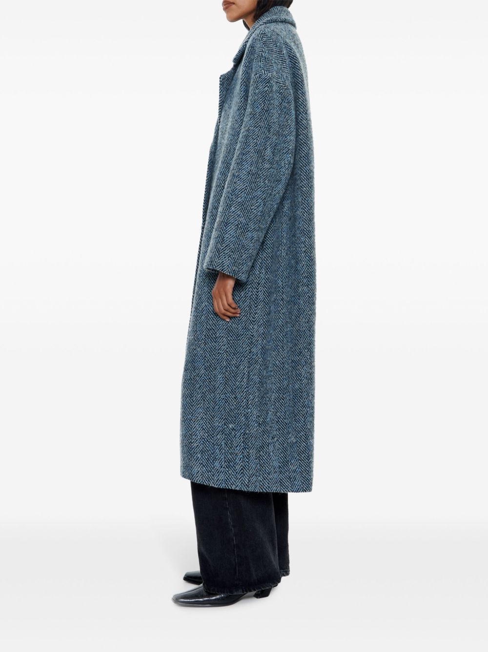 manteau à motif pied-de-poule