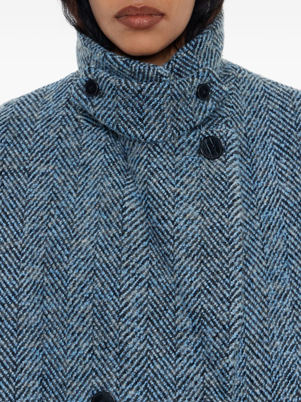 manteau à motif pied-de-poule