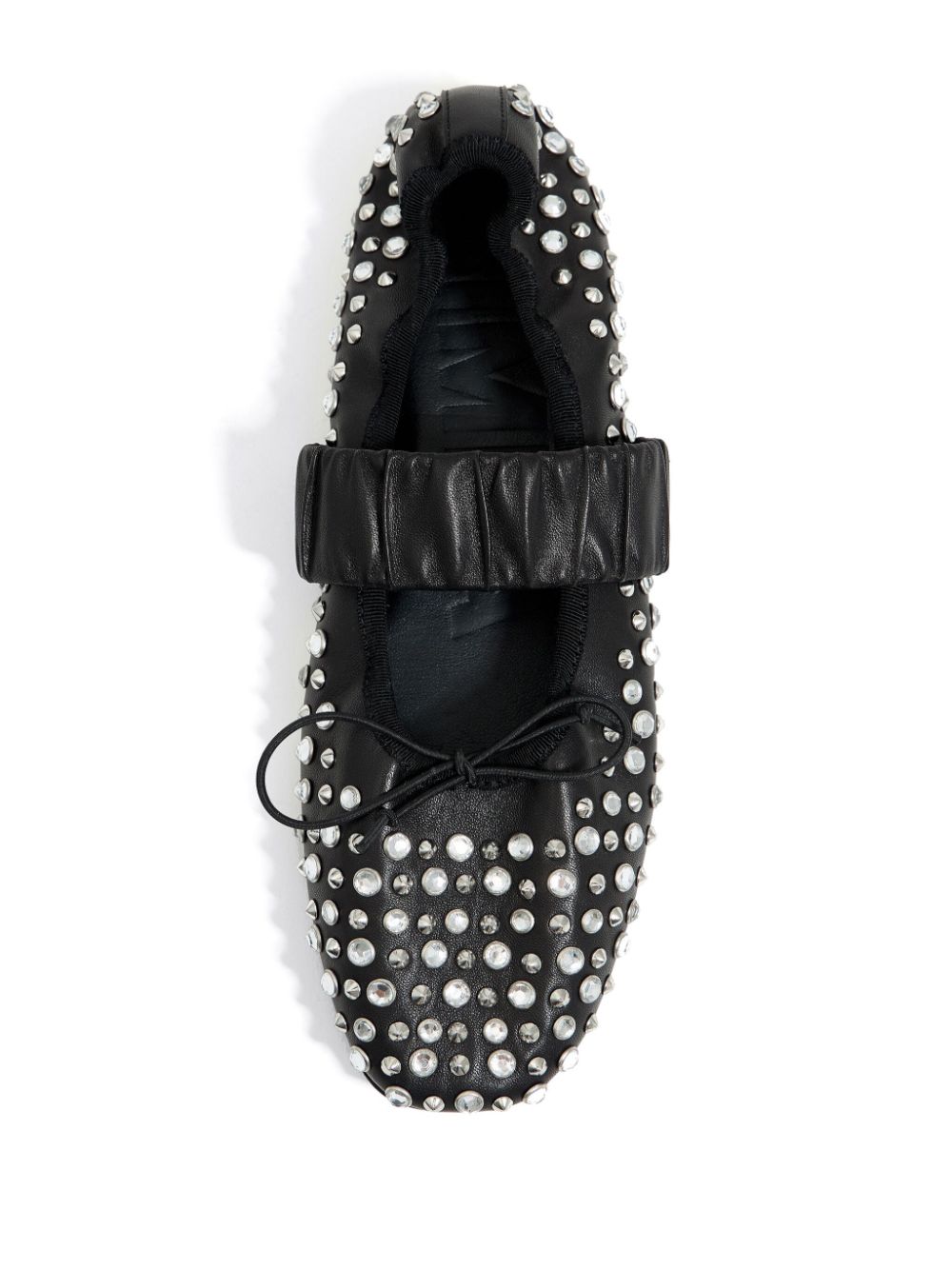 stud-embellished leather ballerina shoes
