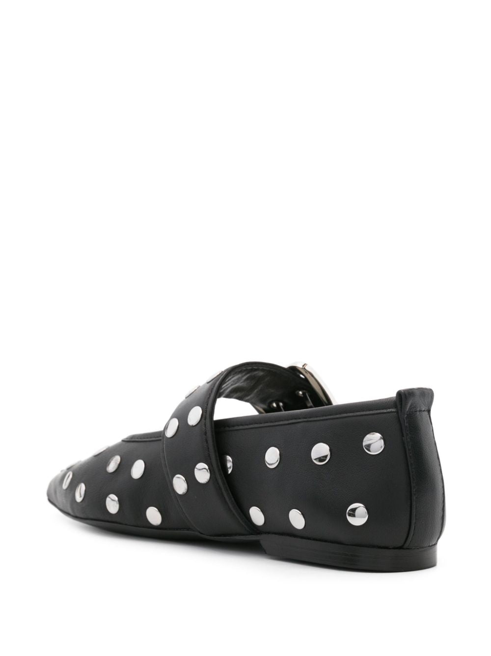 studded leather ballerina shoes