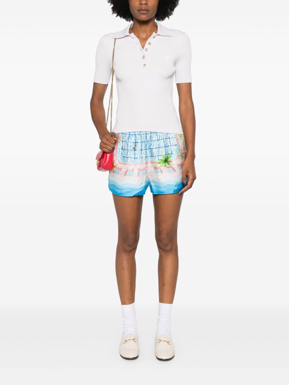Le Plongeon silk shorts