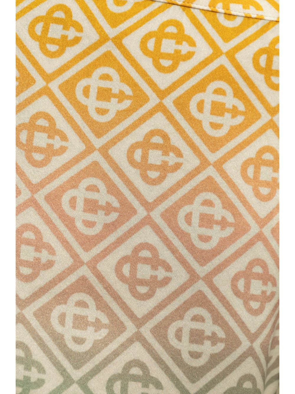 monogram print silk shorts