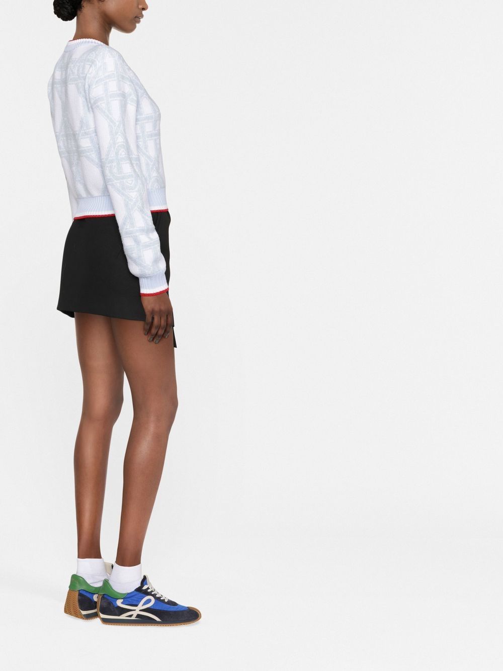 cropped long-sleeve jumper