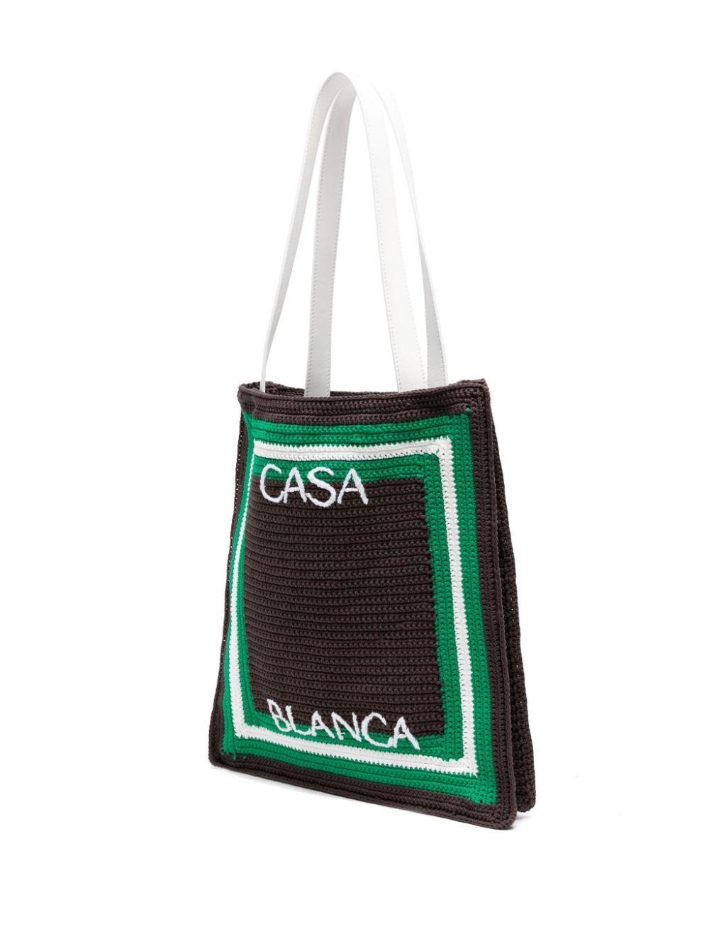 sac fourre-tout en crochet avec logo brodé
