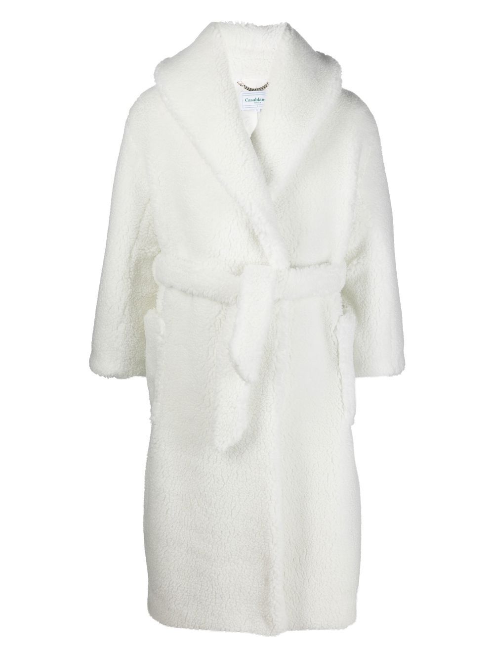 teddy-texture bathrobe