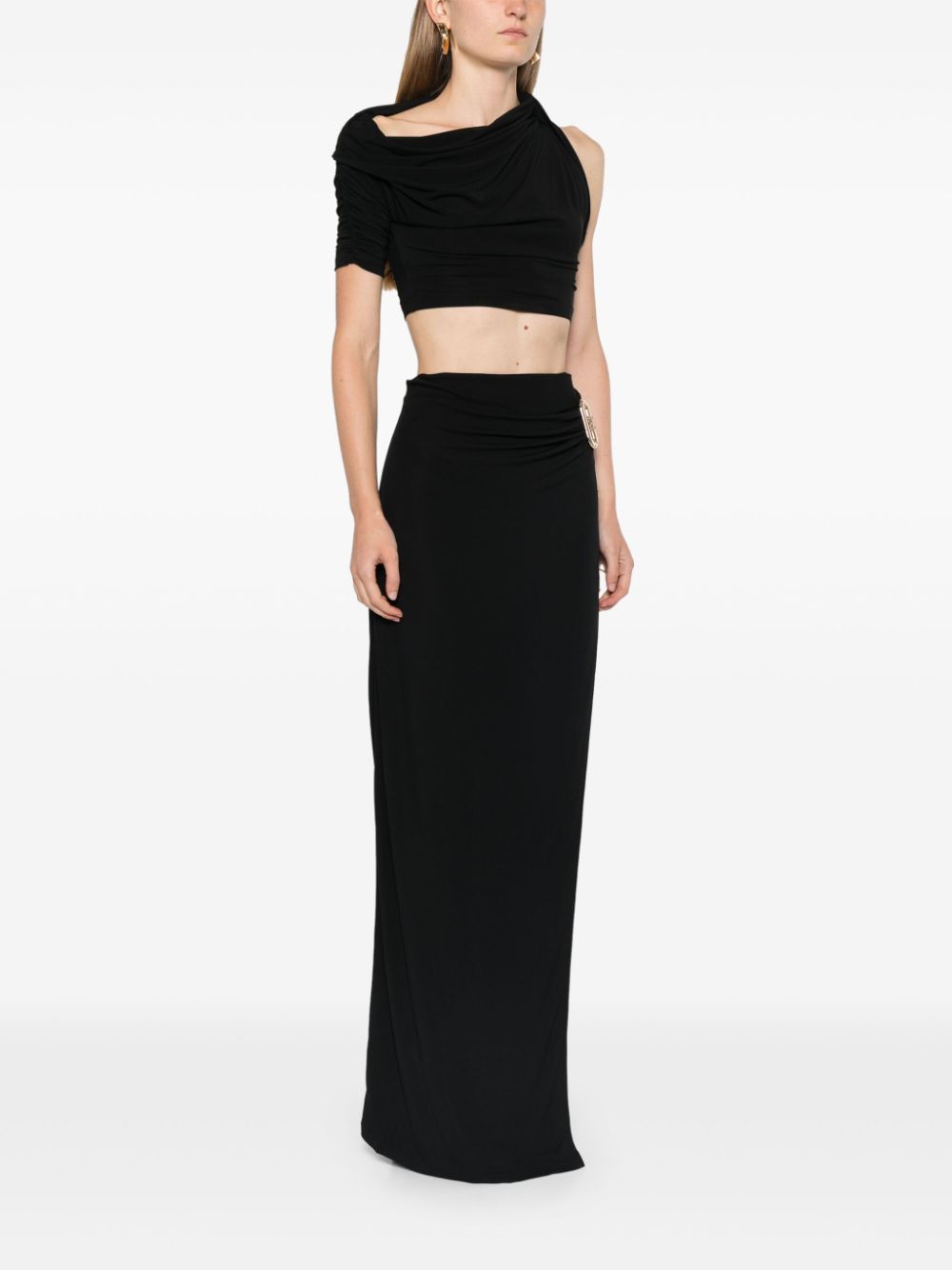 draped maxi skirt