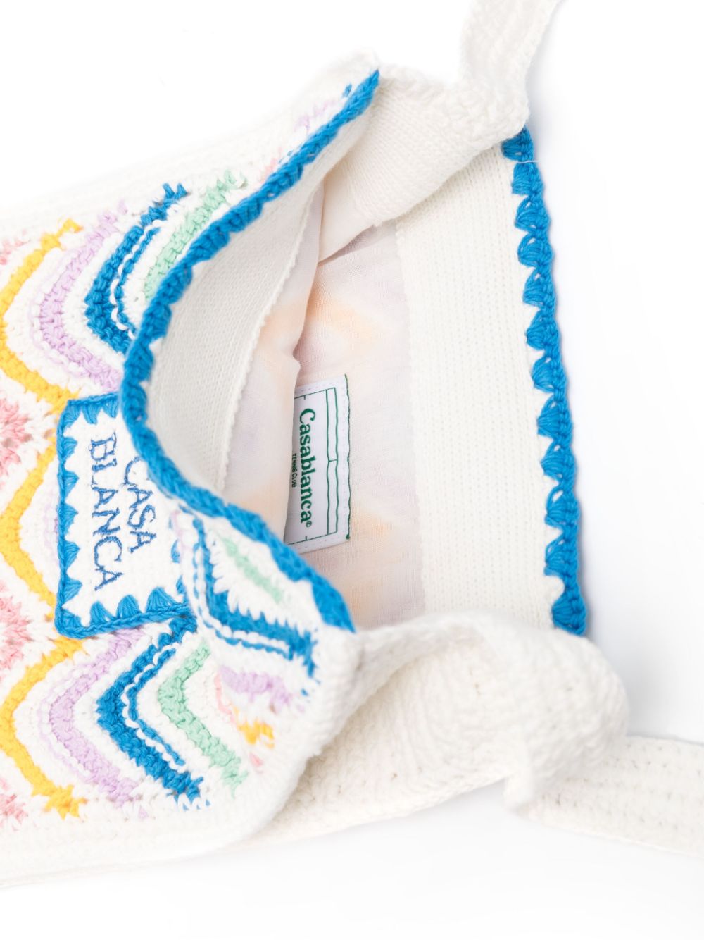 sac à bandoulière en crochet ondulé