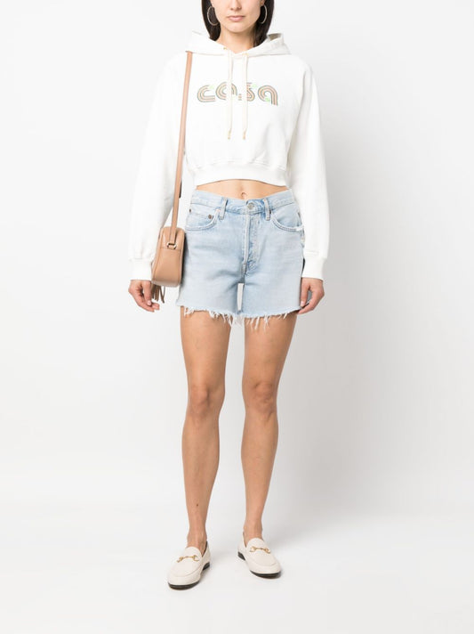Sweat à capuche avec cordon de serrage et logo brodé