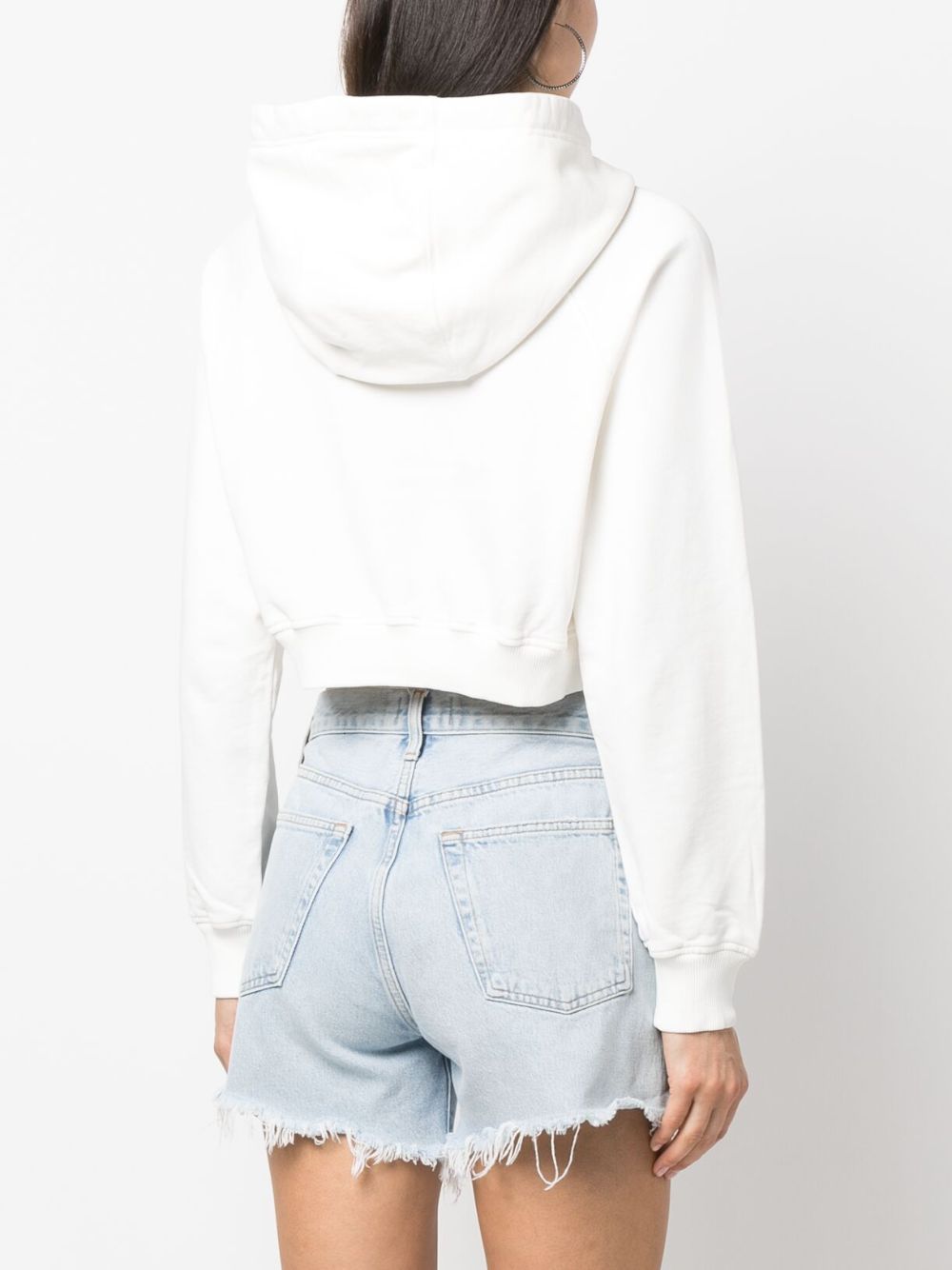 embroidered-logo drawstring hoodie