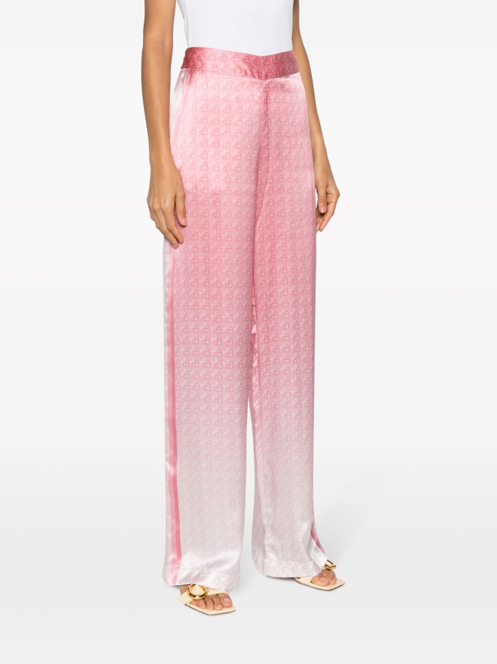 Morning City View silk trousers